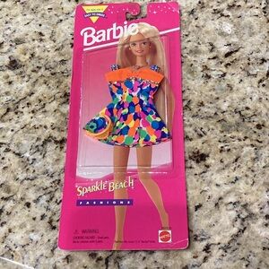 BARBIE "SPARKLE BEACH FASHIONS" DRESS/SUNGLASSES OUTFIT—VINTAGE 1990s!